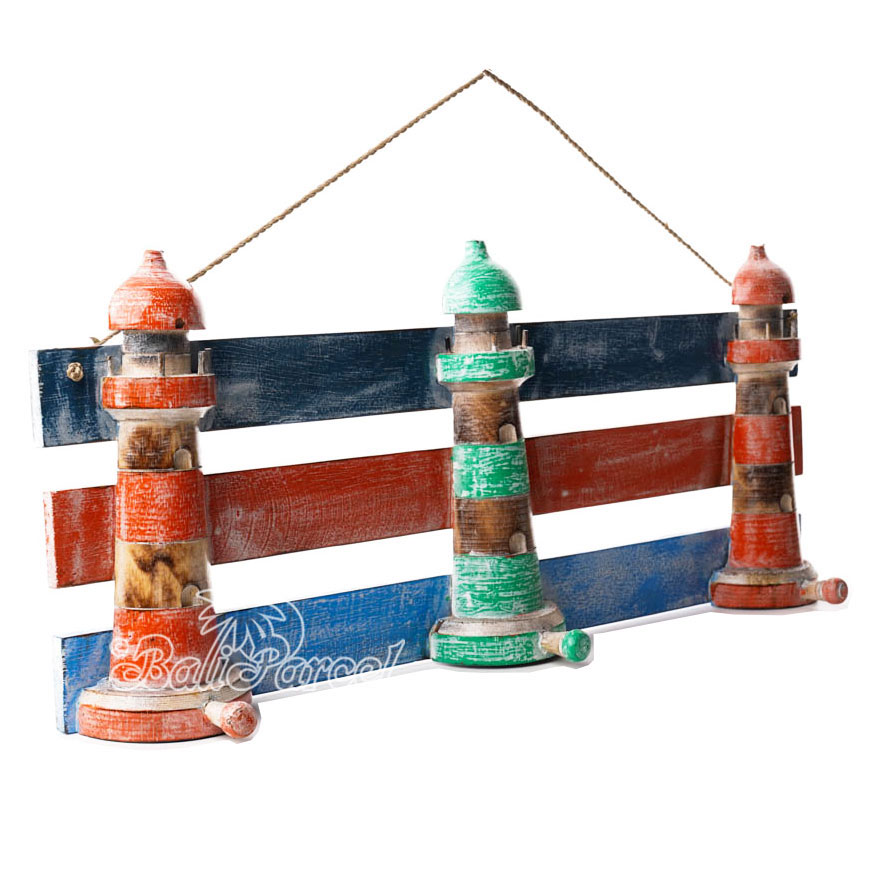 Wooden Wall Hanging Hanger, Handmade From Albesia Wood