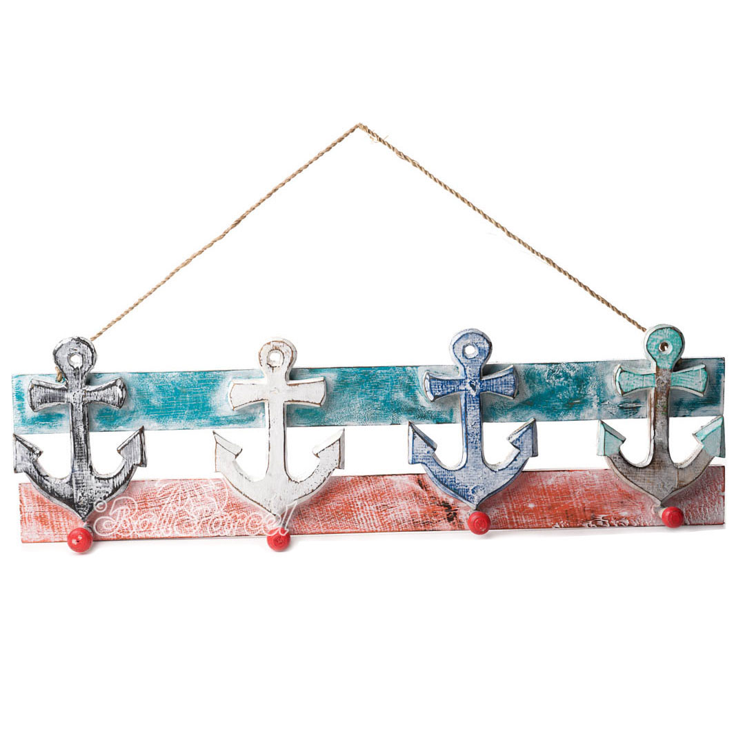 Wooden Wall Hanging Hanger, Handmade From Albesia Wood