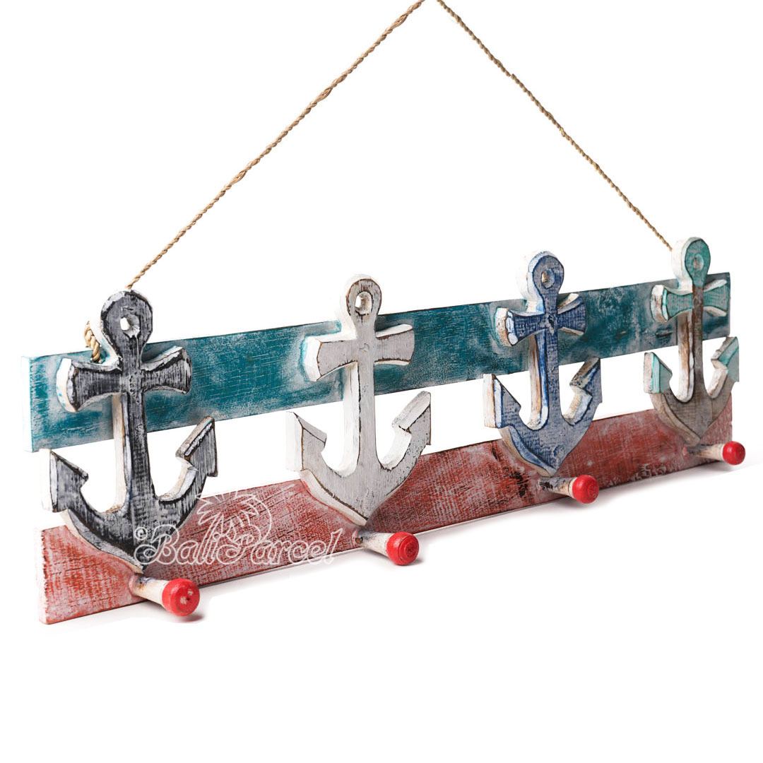Wooden Wall Hanging Hanger, Handmade From Albesia Wood