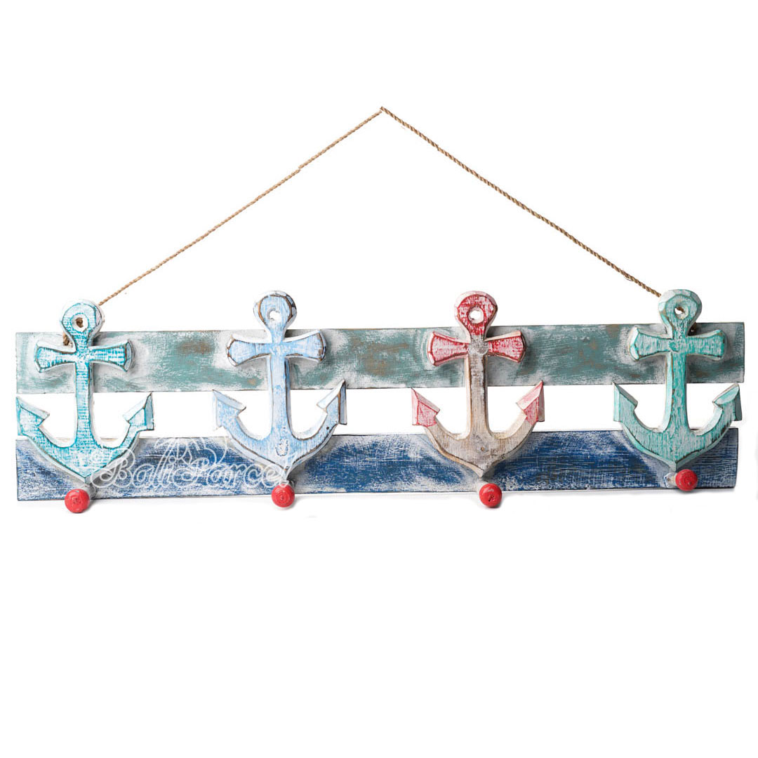 Wooden Wall Hanging Hanger, Handmade From Albesia Wood