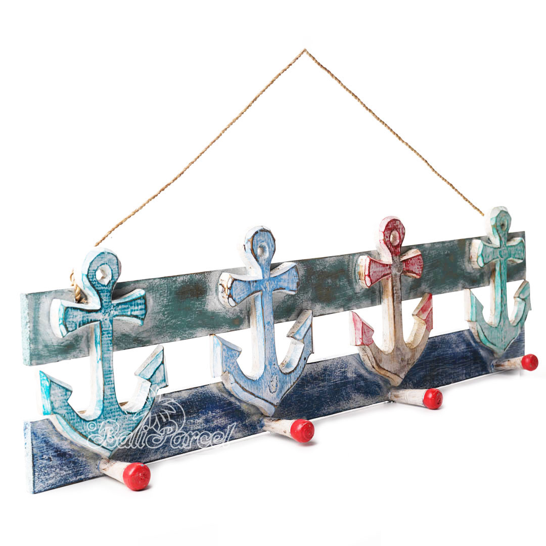 Wooden Wall Hanging Hanger, Handmade From Albesia Wood