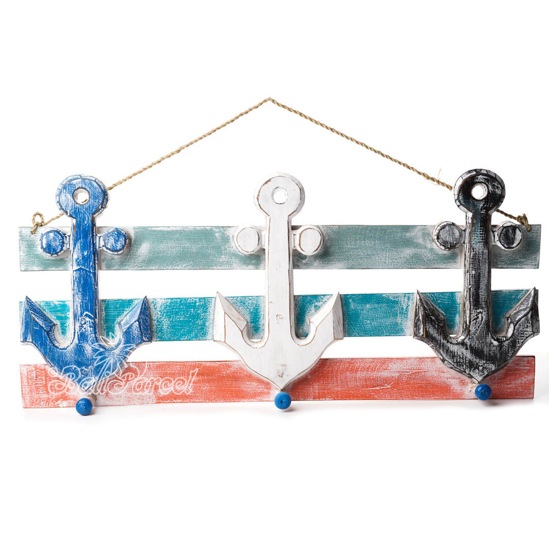 Wooden Wall Hanging Hanger, Handmade From Albesia Wood