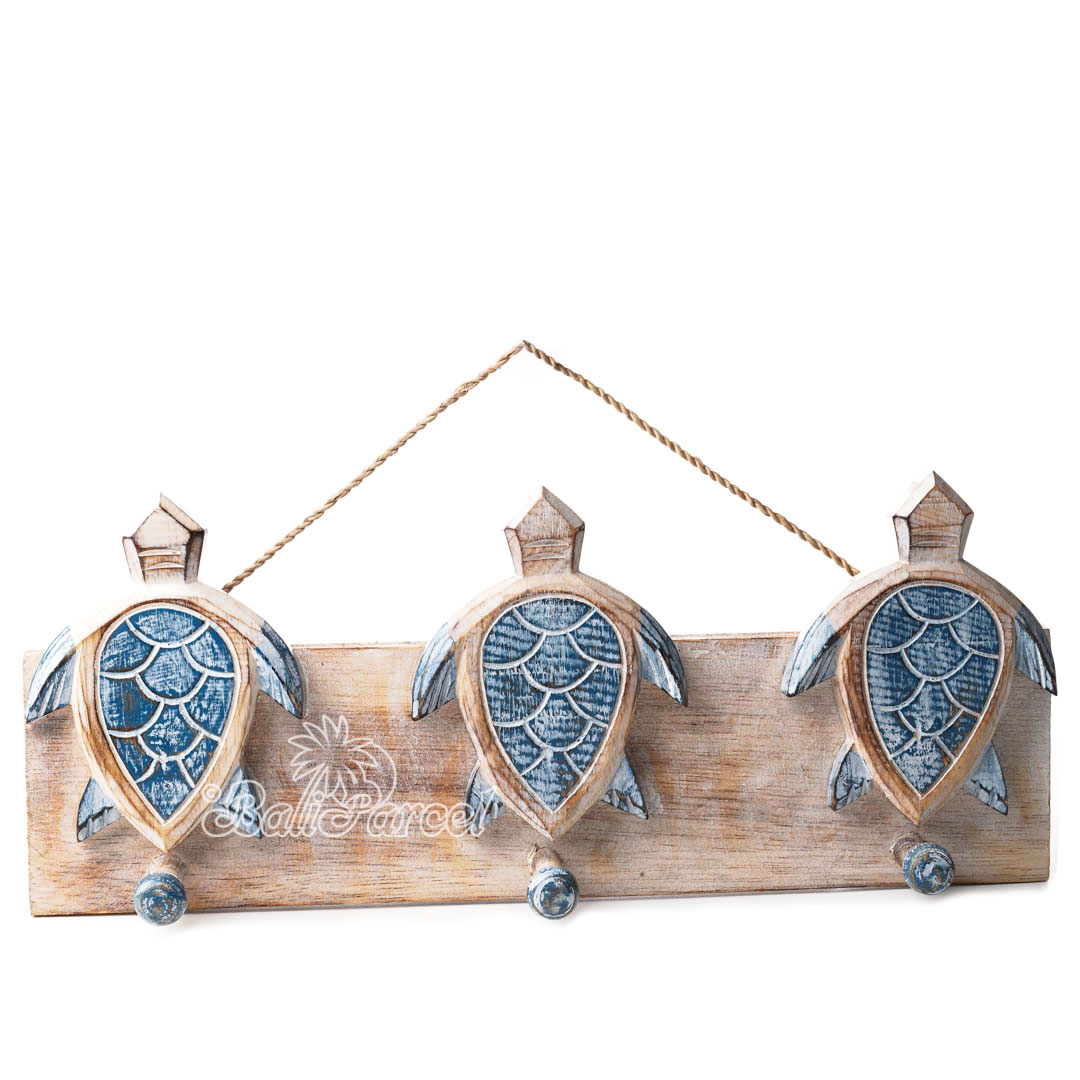 Wooden Wall Hanging Hanger, Handmade From Albesia Wood