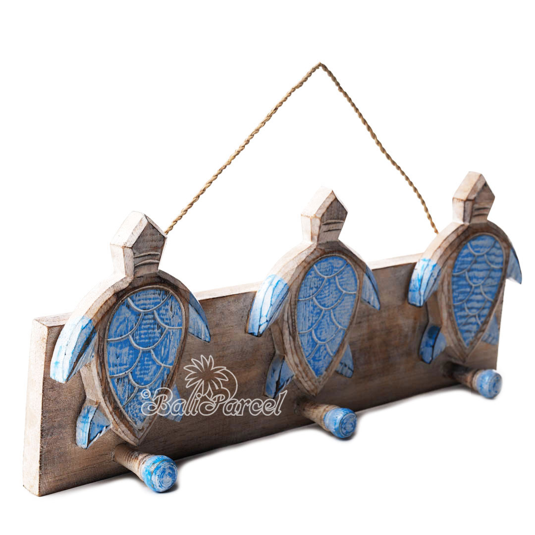 Wooden Wall Hanging Hanger, Handmade From Albesia Wood