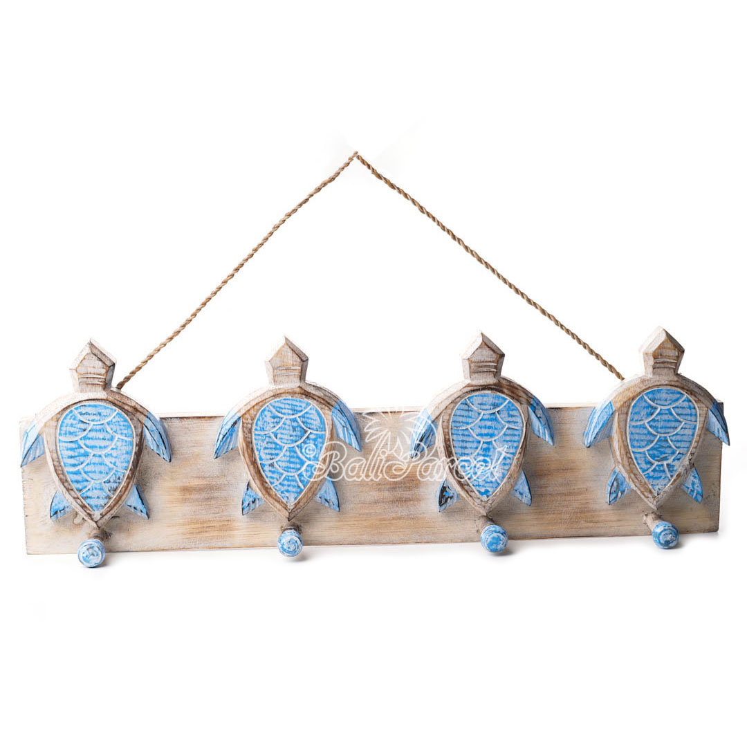 Wooden Wall Hanging Hanger, Handmade From Albesia Wood
