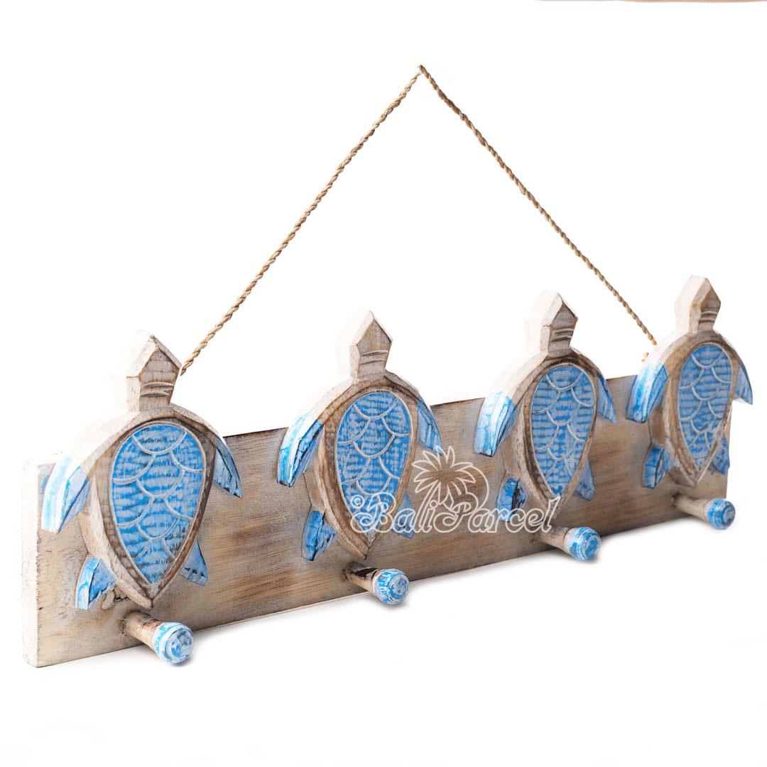 Wooden Wall Hanging Hanger, Handmade From Albesia Wood