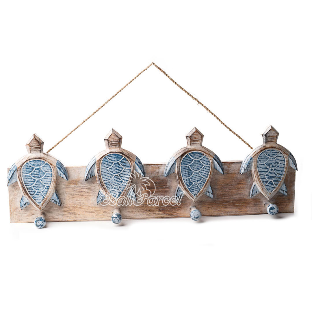 Wooden Wall Hanging Hanger, Handmade From Albesia Wood