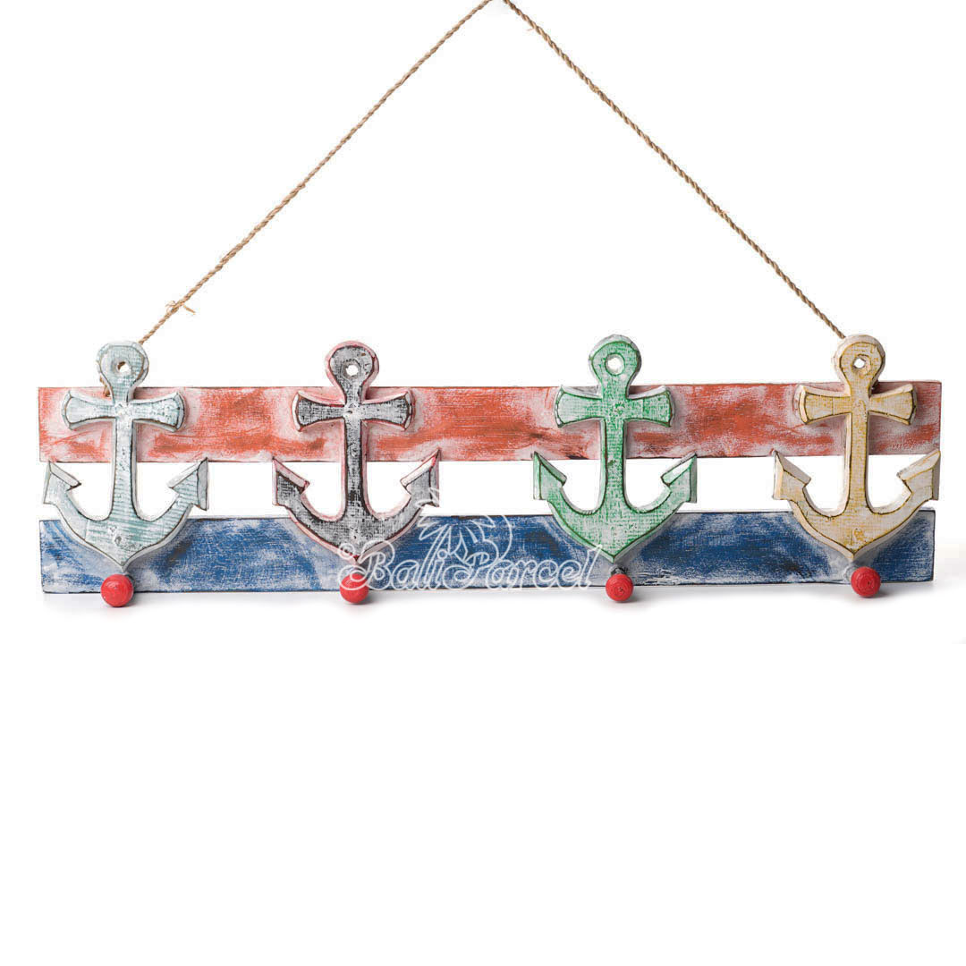 Wooden Wall Hanging Hanger, Handmade From Albesia Wood