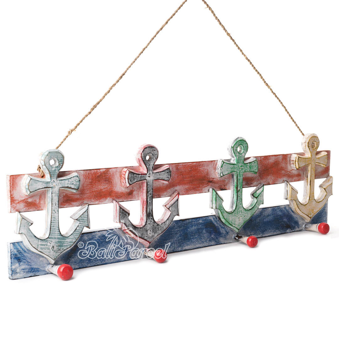 Wooden Wall Hanging Hanger, Handmade From Albesia Wood