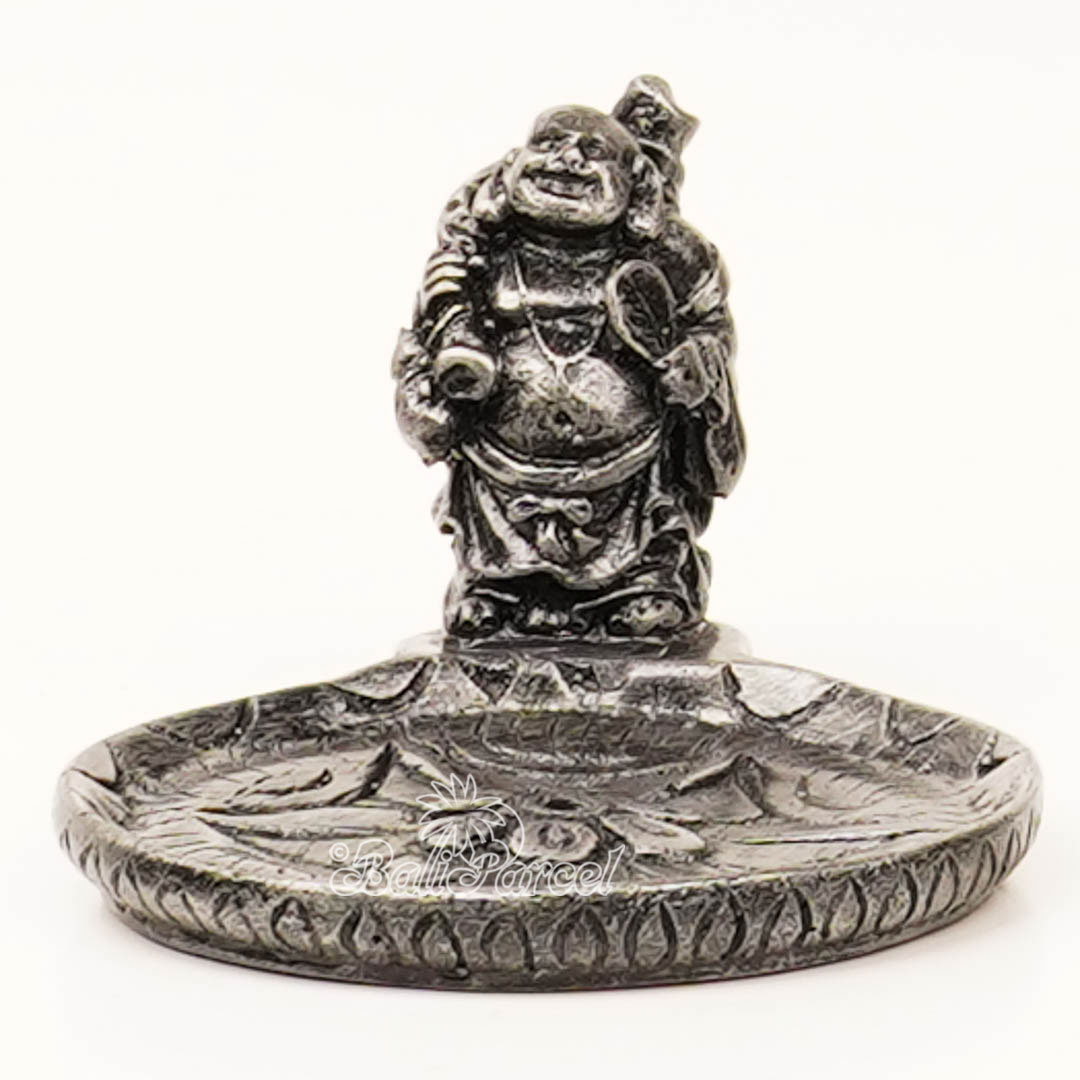The Happy Buddha Statue, For Incense Holder, Handmade From Resin