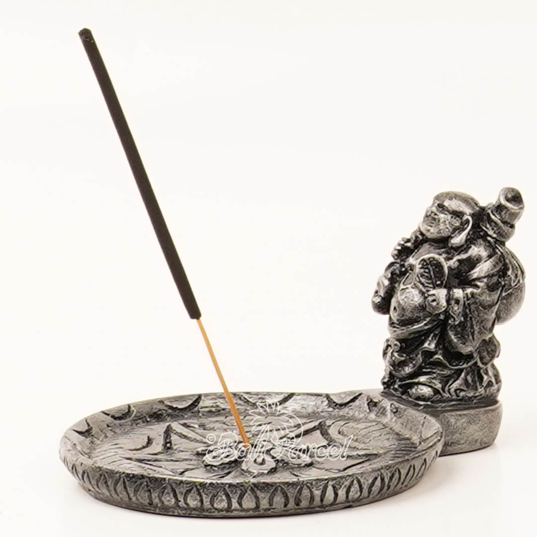 The Happy Buddha Statue, For Incense Holder, Handmade From Resin