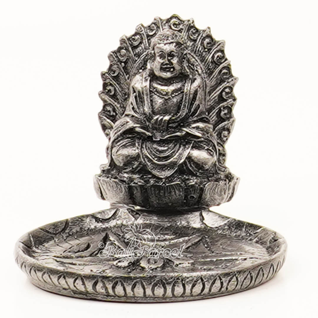 The Happy Buddha Statue, For Incense Holder, Handmade From Resin