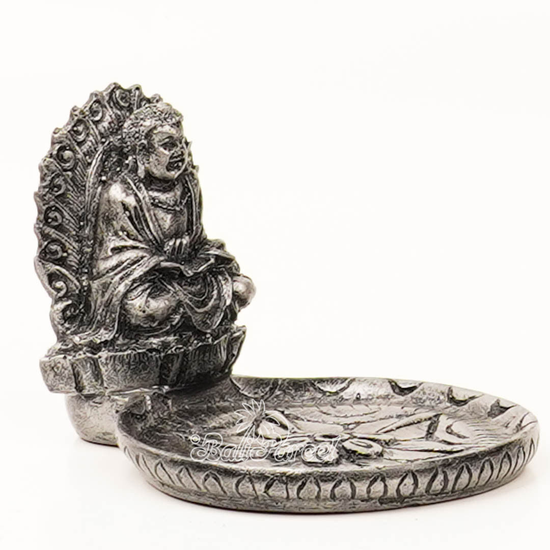 The Happy Buddha Statue, For Incense Holder, Handmade From Resin