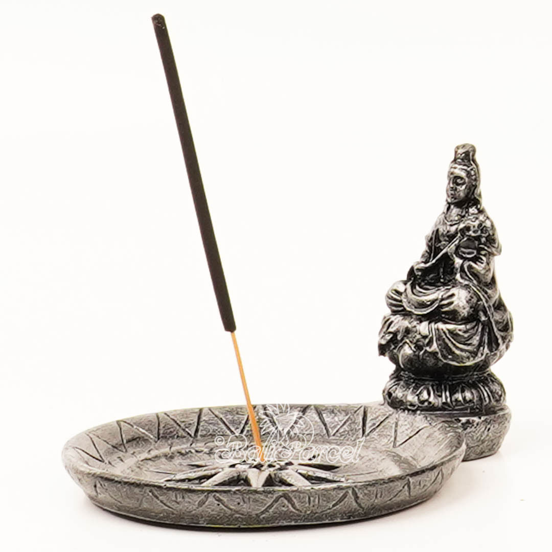 The Quan In Statue, For Incense Holder, Handmade From Resin