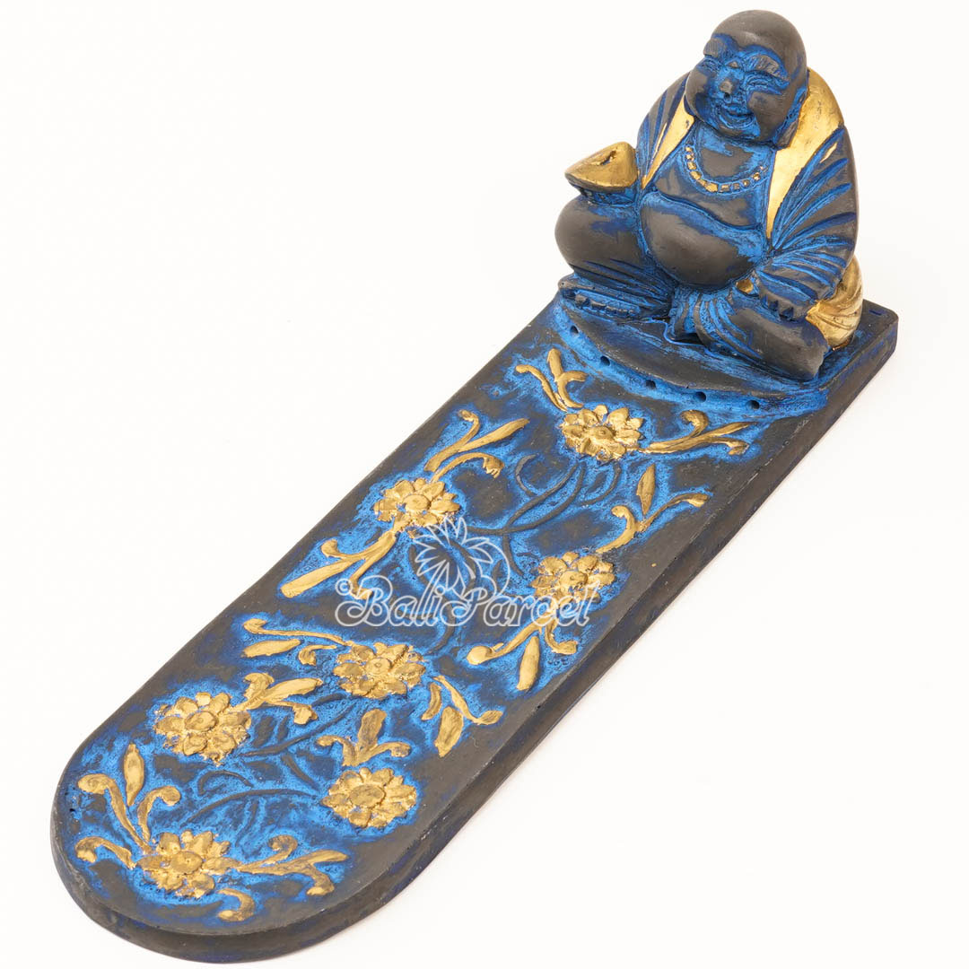 The Happy Buddha Statue, For Incense Holder, Handmade From Resin