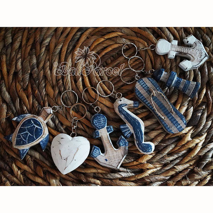 Wooden Keychain, Handmade From Albesia Wood