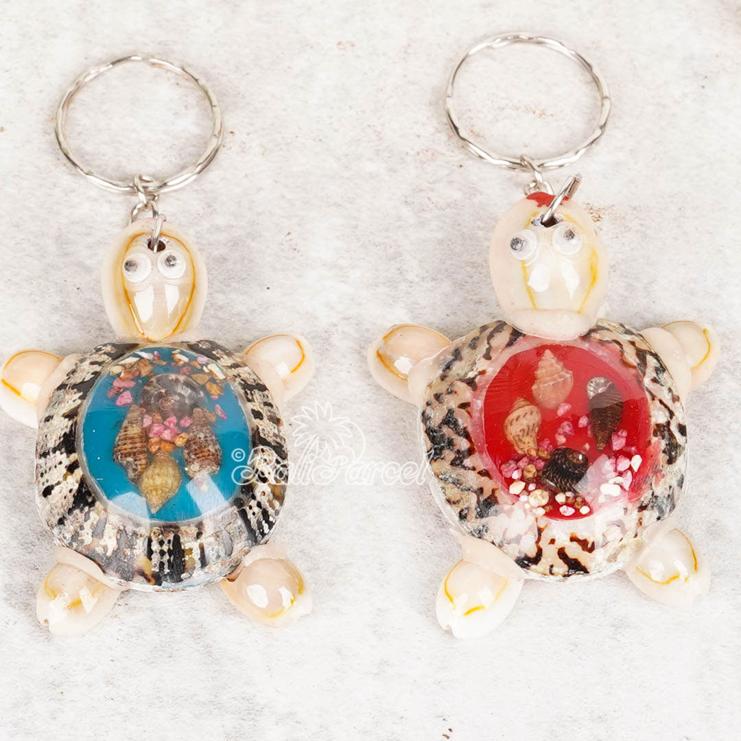 Assorted Turtle Keychain, Handmade From Shell