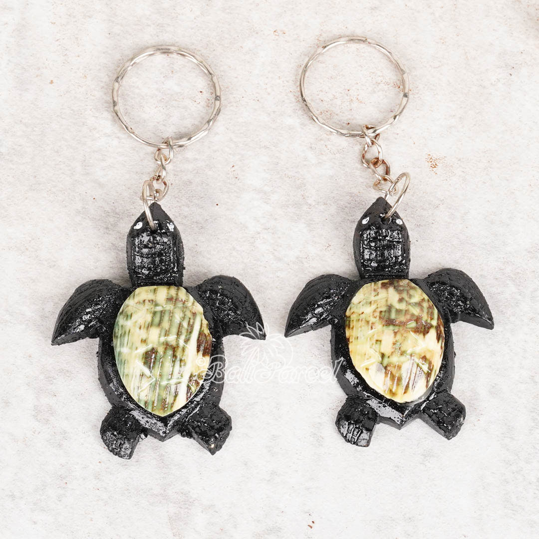 Turtle Keychain, Handmade From Shell