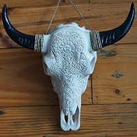 Wooden Mask, Hand Carved From Resin