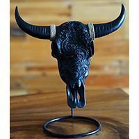 Wooden Mask, Hand Carved From Resin