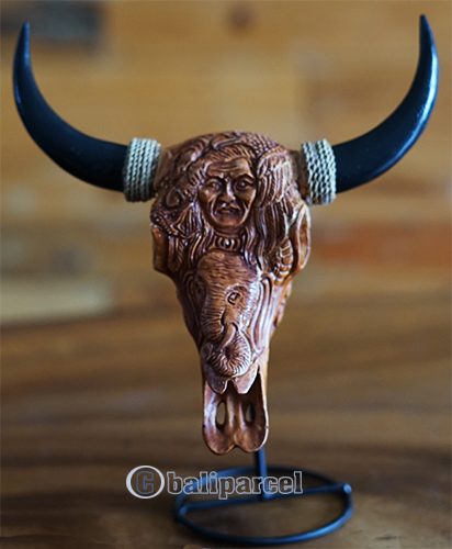 Wooden Mask, Hand Carved From Resin