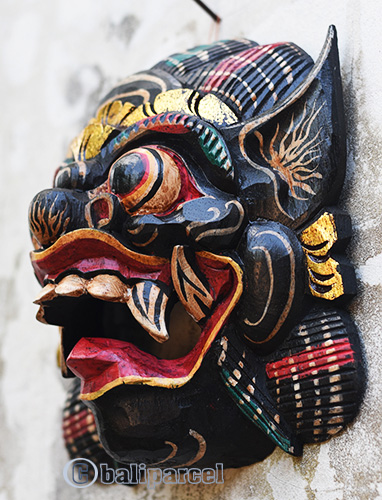 Wooden Mask, Hand Carved From Albesia Wood