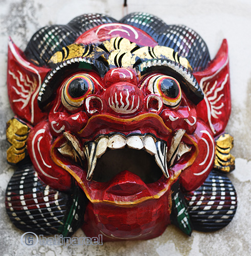 Wooden Mask, Hand Carved From Albesia Wood