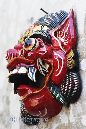 Wooden Mask, Hand Carved From Albesia Wood