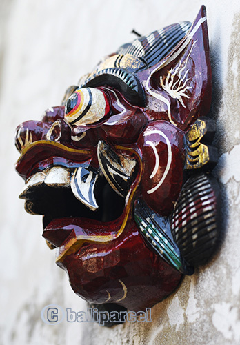 Wooden Mask, Hand Carved From Albesia Wood
