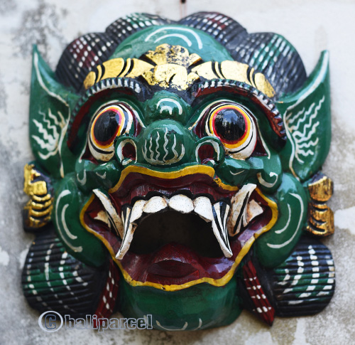 Wooden Mask, Hand Carved From Albesia Wood