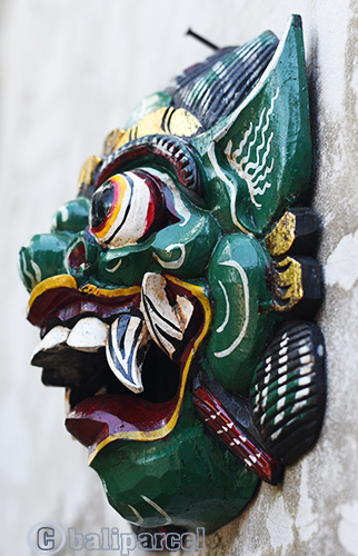 Wooden Mask, Hand Carved From Albesia Wood