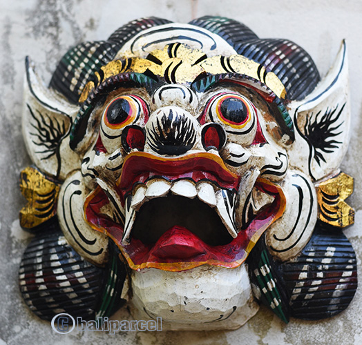Wooden Mask, Hand Carved From Albesia Wood