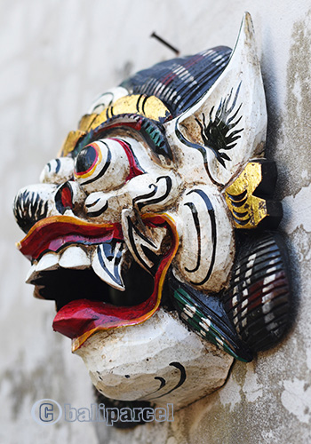 Wooden Mask, Hand Carved From Albesia Wood