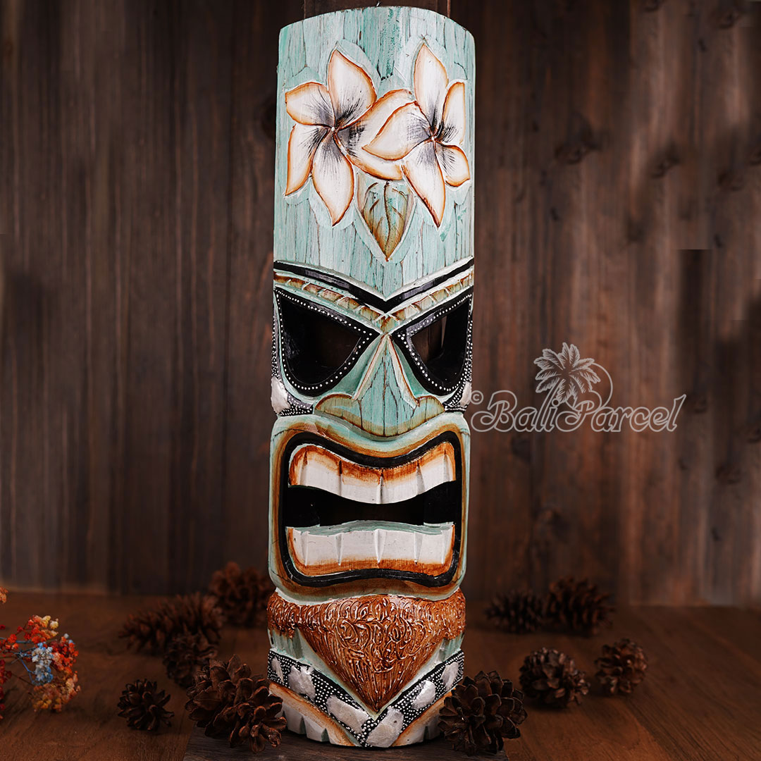 Wooden Mask, Hand Carved From Albesia Wood