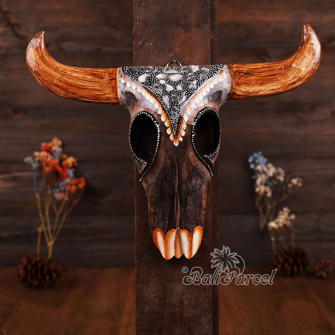 Wooden Mask, Hand Carved From Albesia Wood