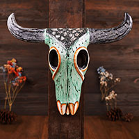 Wooden Mask, Hand Carved From Albesia Wood