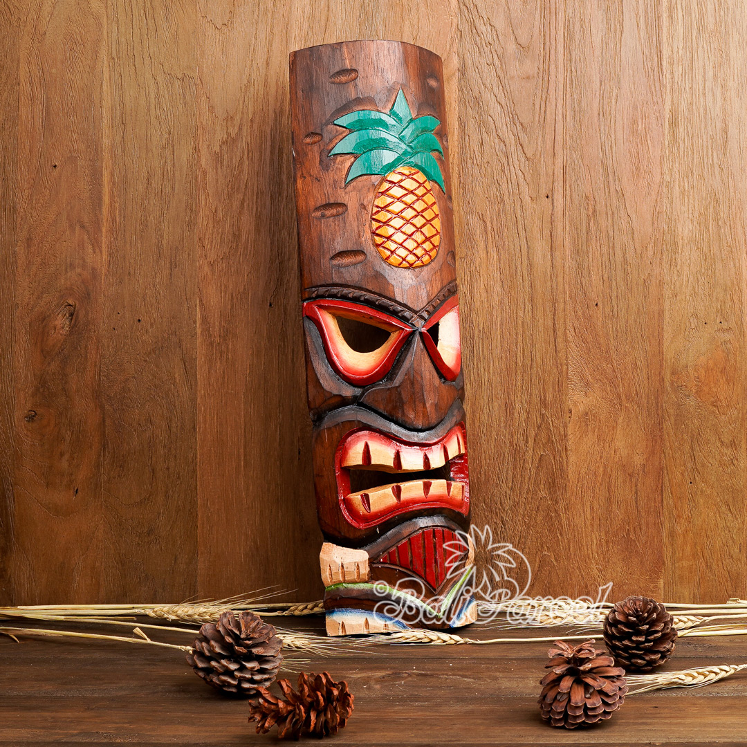 Wooden Mask, Hand Carved From Albesia Wood