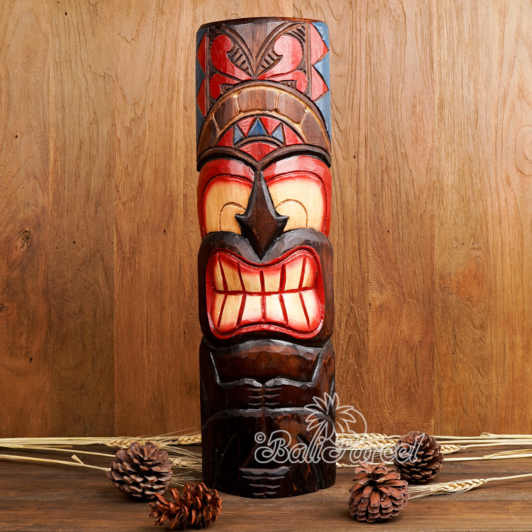 Wooden Mask, Hand Carved From Albesia Wood