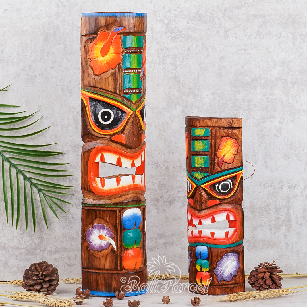 Wooden Mask, Hand Carved From Albesia Wood