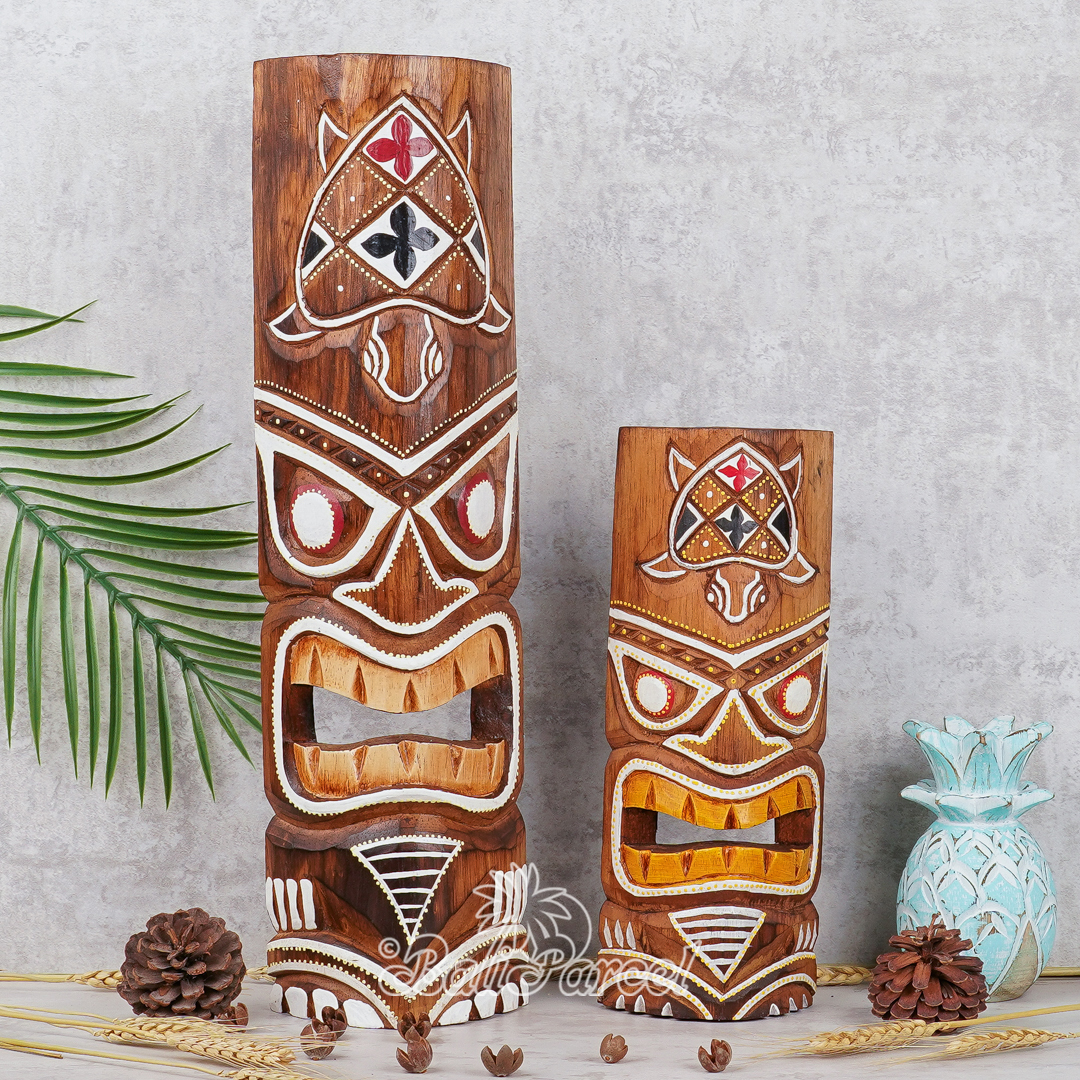 Wooden Mask, Hand Carved From Albesia Wood.