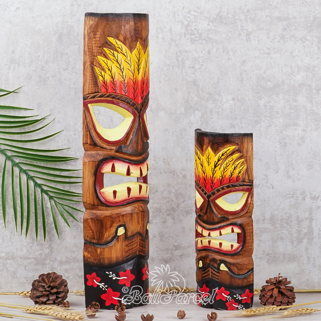 Wooden Mask, Hand Carved From Albesia Wood.