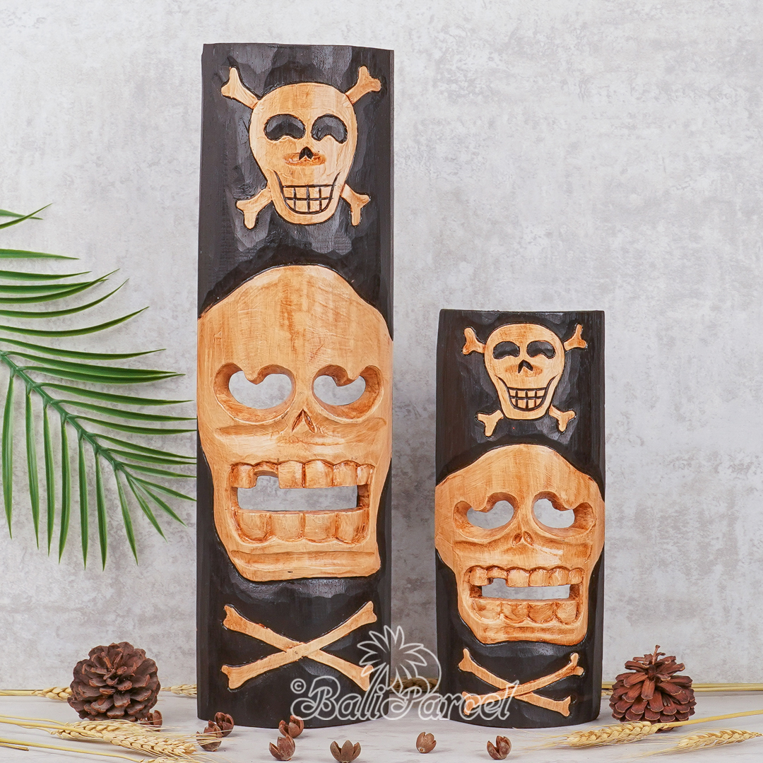 Wooden Mask, Hand Carved From Albesia Wood.