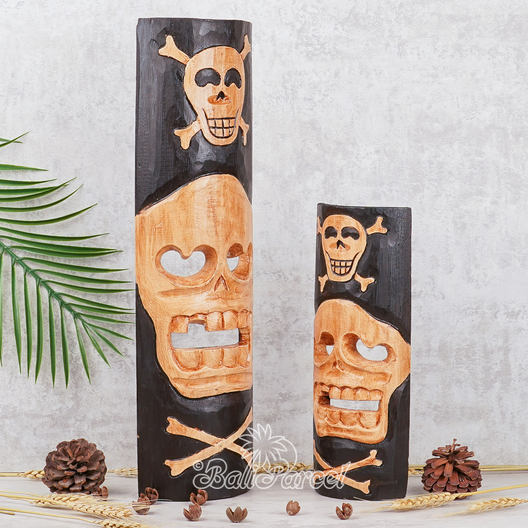 Wooden Mask, Hand Carved From Albesia Wood.