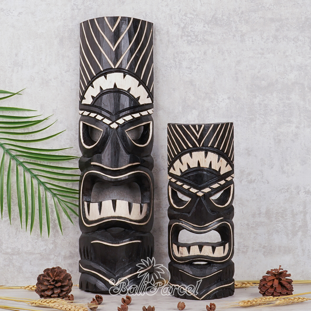 Wooden Mask, Hand Carved From Albesia Wood.
