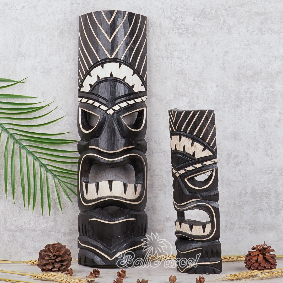 Wooden Mask, Hand Carved From Albesia Wood.