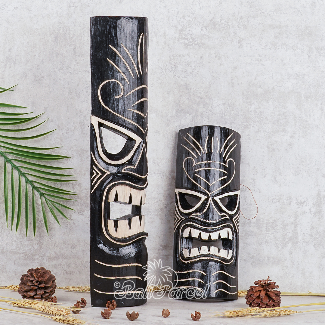 Wooden Mask, Hand Carved From Albesia Wood.