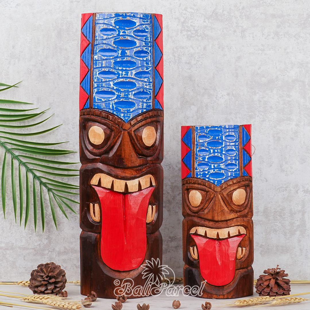 Wooden Mask, Hand Carved From Albesia Wood.