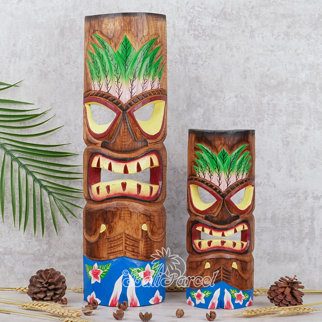 Wooden Mask, Hand Carved From Albesia Wood.