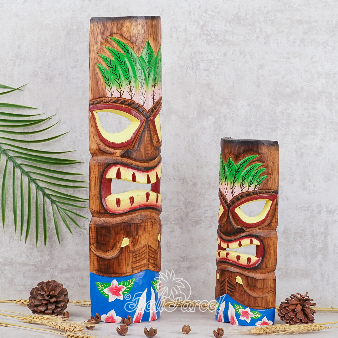 Wooden Mask, Hand Carved From Albesia Wood.