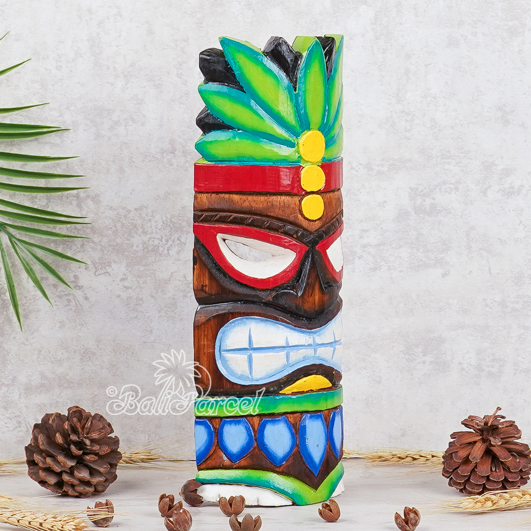 Wooden Mask, Hand Carved From Albesia Wood.